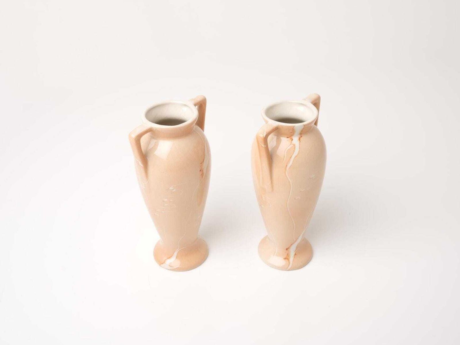 Pair Of Art Deco Vases | 1920s Ceramic Vase Set | Matching Vases photo Home Decor