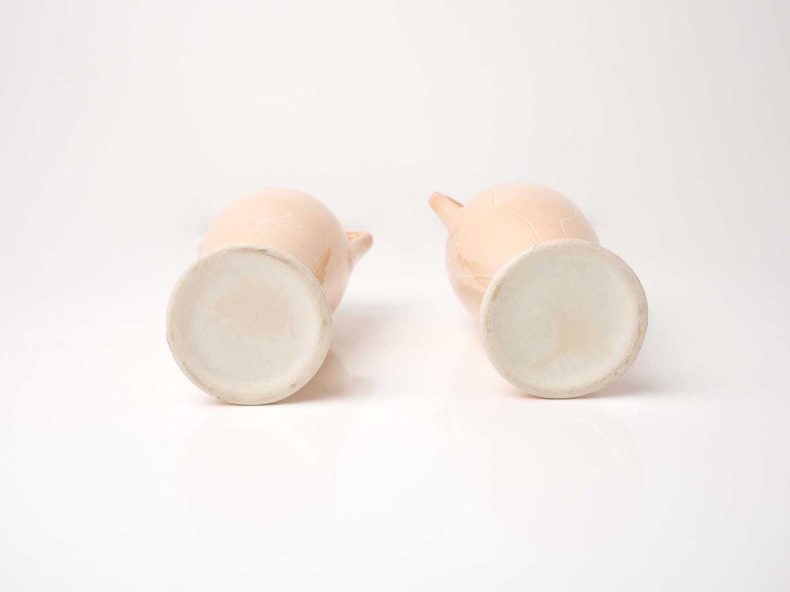 Pair Of Art Deco Vases | 1920s Ceramic Vase Set | Matching Vases photo 150.0