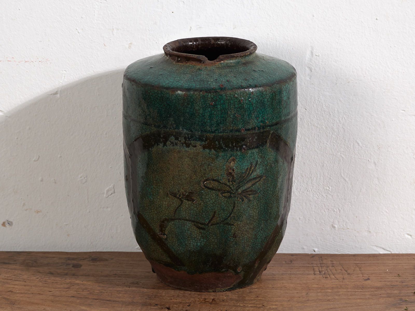 Antique Vase With Calligraphic And Vegetal Motifs (C.1820) #23 photo vinterior