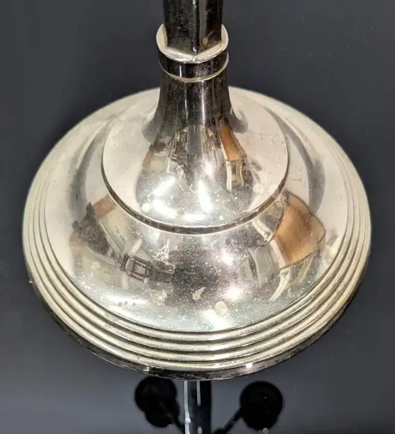 Very Large Louis XV Style Silver Plated Metal Chandeliers With 6 Lights (Pair) photo vinterior