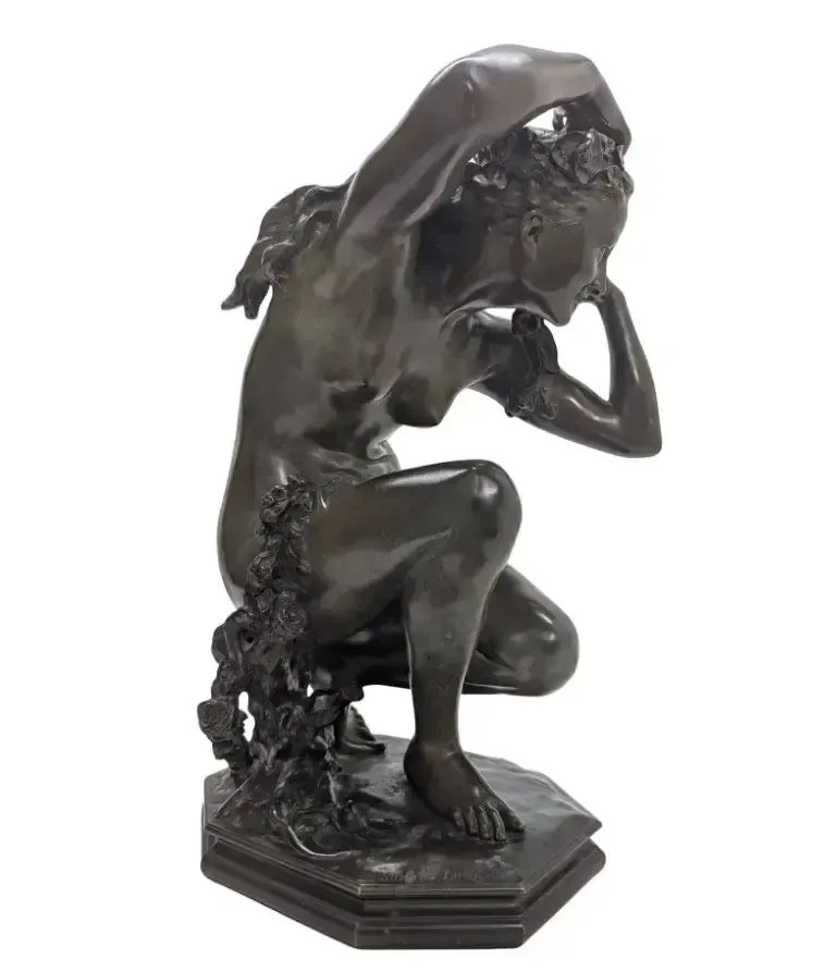 Bronze Sculpture By Jean Baptiste Carpeaux (1827–1875), Flora, Circa 1873 photo vintage