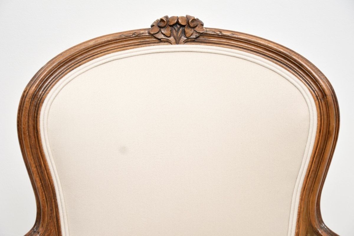 Pair Of Antique French Walnut Salon Armchairs photo vinterior