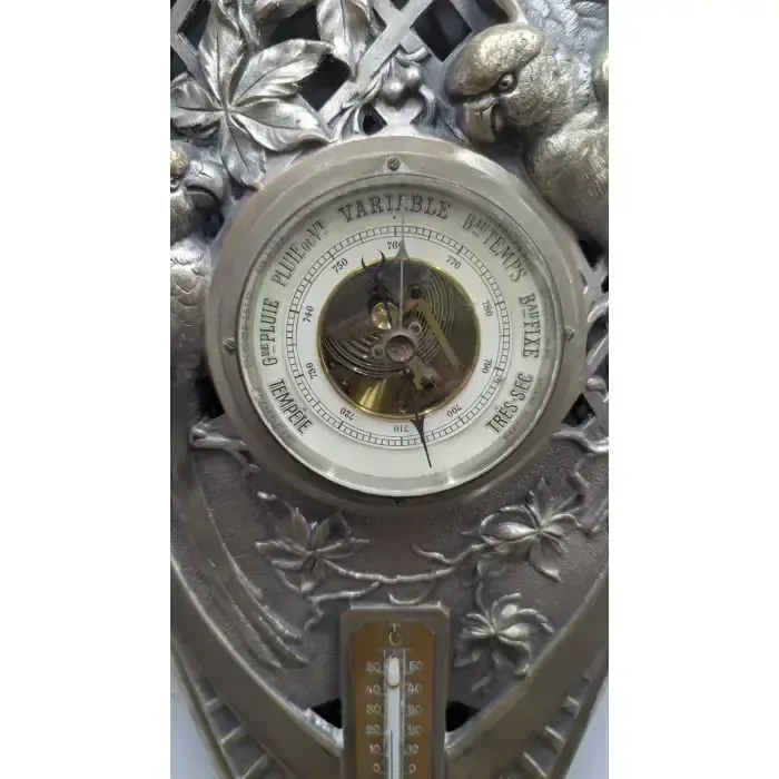 Art Deco Period Silvered Bronze Barometer photo furniture