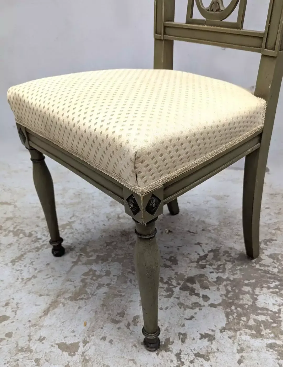 Set Of 6 Lacquered Chairs In The Directoire Style photo buy