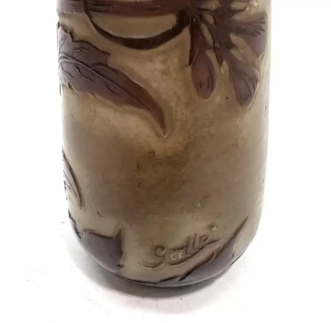 Emile Gallé Glass Paste Spray Bottle photo for sale