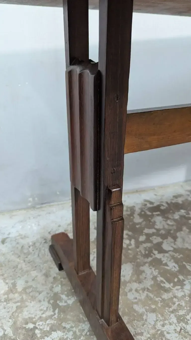 Pair Of 1930s Art Deco Bistro Tables In Marquetry And Black Opaline Glass photo vintage