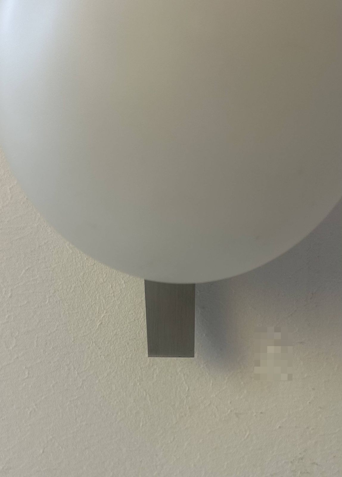 Vintage Wall Light, Opaline Glass And Brushed Metal, France, 1960 photo buy