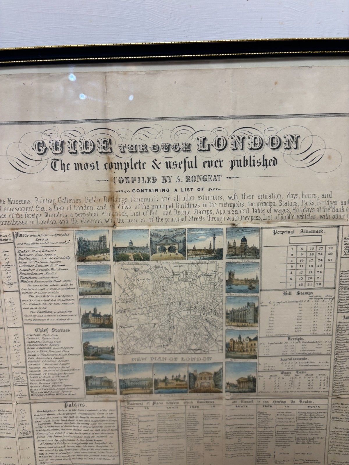 Original Victorian Guide Through London Tourist Guide By A.Rongeat Framed photo Art