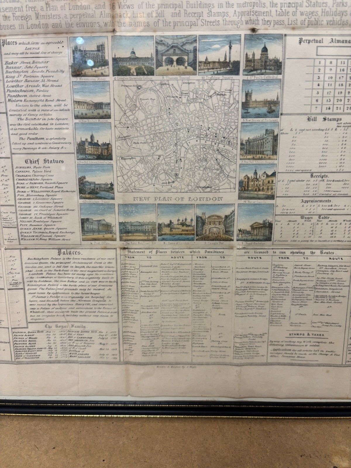 Original Victorian Guide Through London Tourist Guide By A.Rongeat Framed photo 95.0