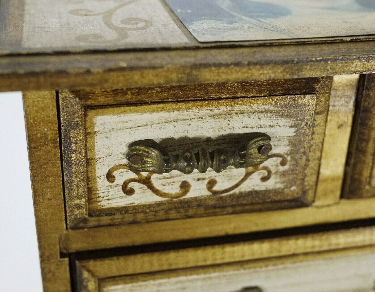 Italian Florentine Wood Jewelry Box With Drawers photo Home Decor