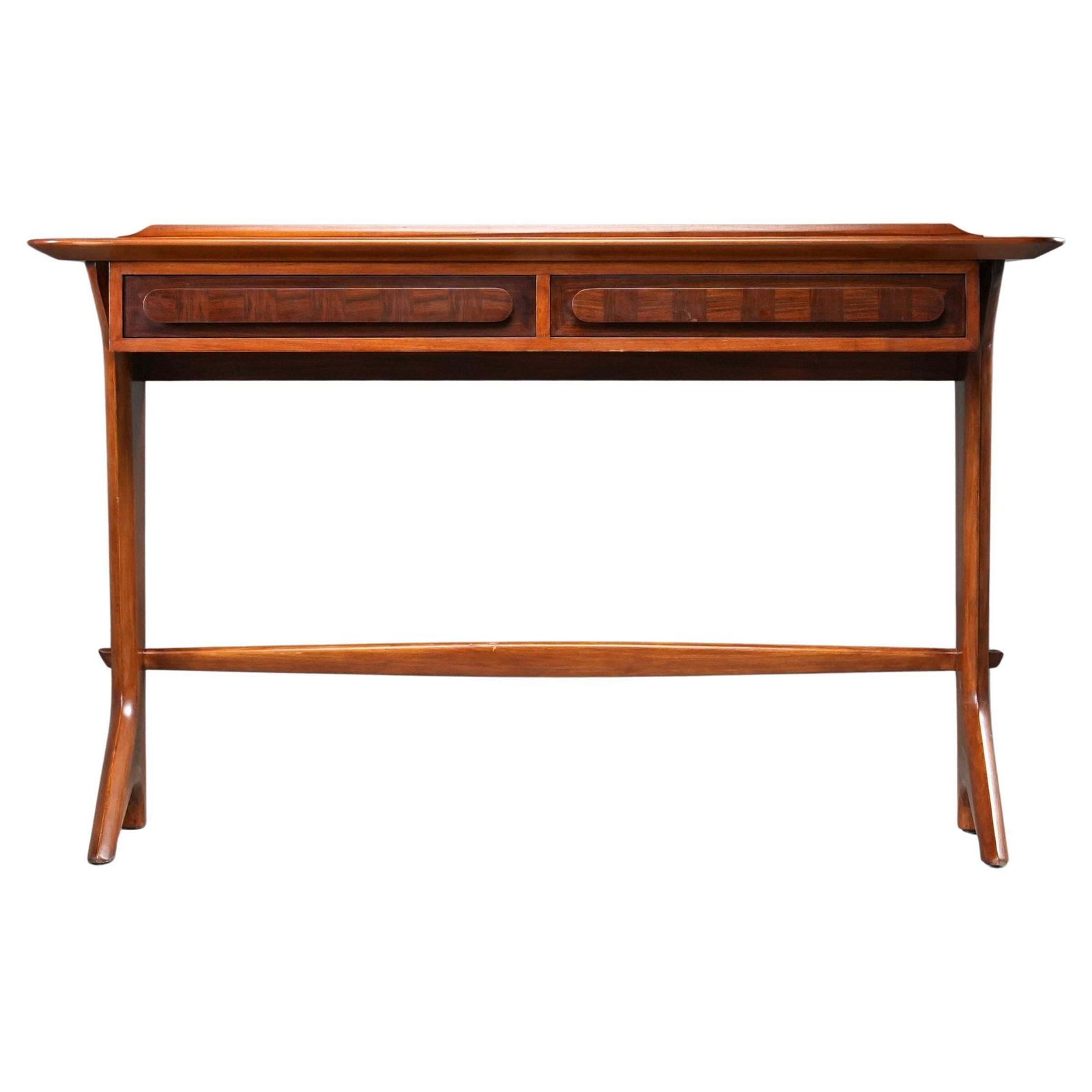 Ico Parisi Console In Walnoot En Kersenhout, Italië, Ca. Jaren 1950