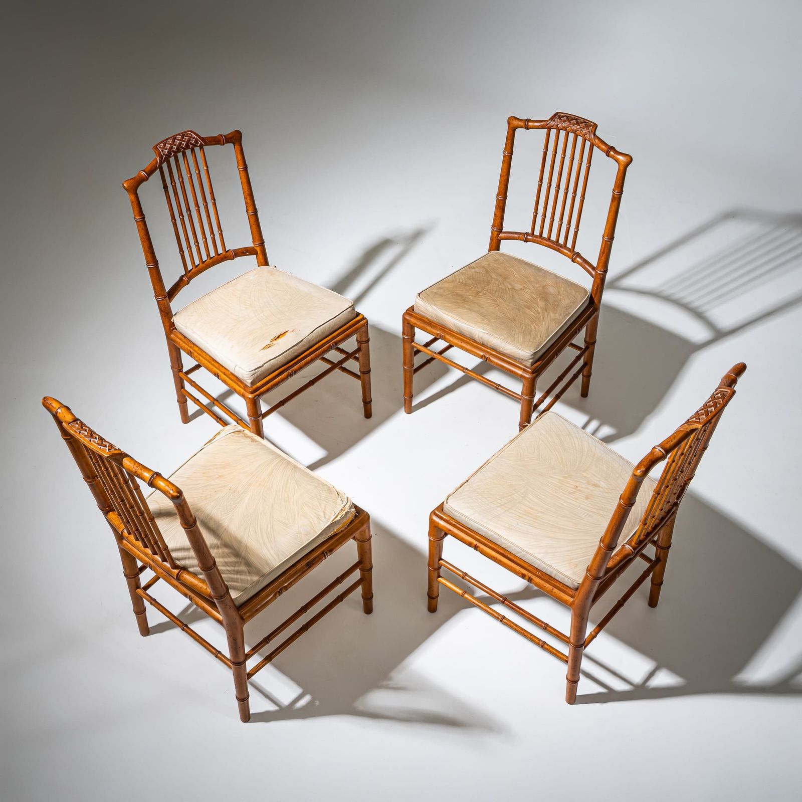 Faux Bamboo Dining Group, Possibly France, Mid 20th Century photo buy