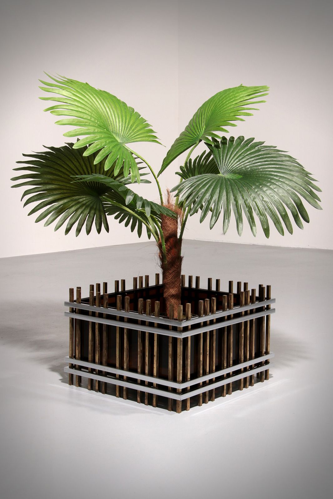Italian Modernist “Fioriera” Planter Attributed To Romeo Rega – Brass, Chrome & Acrylic