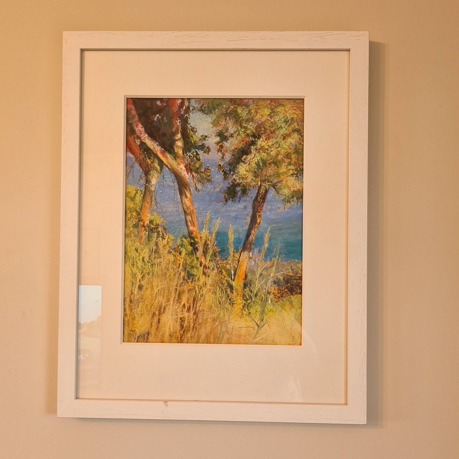 Jill Varone Oil Pastel Artwork Summer In Calabria Italy Italian Seascape