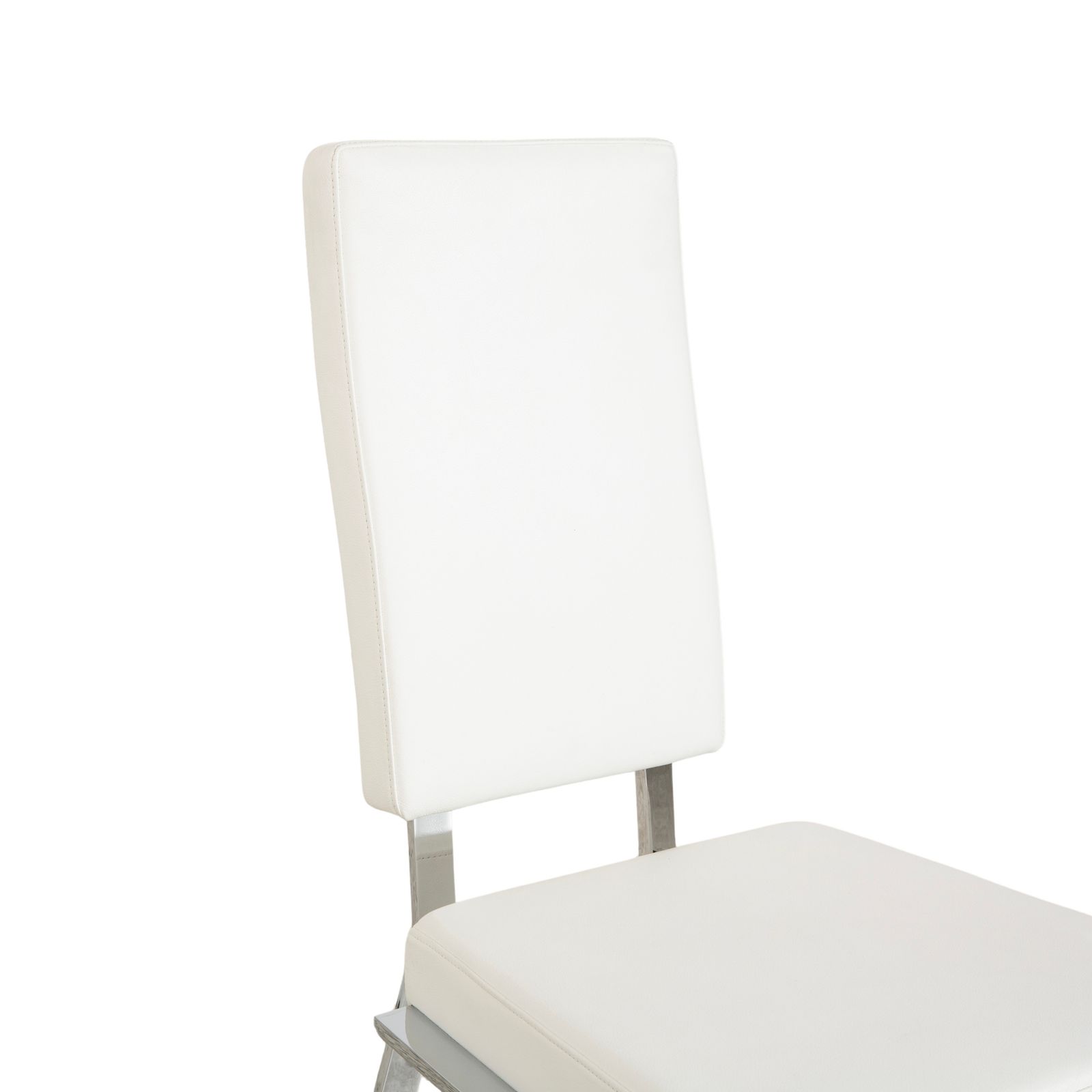 Set Of 8 Bacher Leather Chairs, White And Cream, For Dining Room photo buy