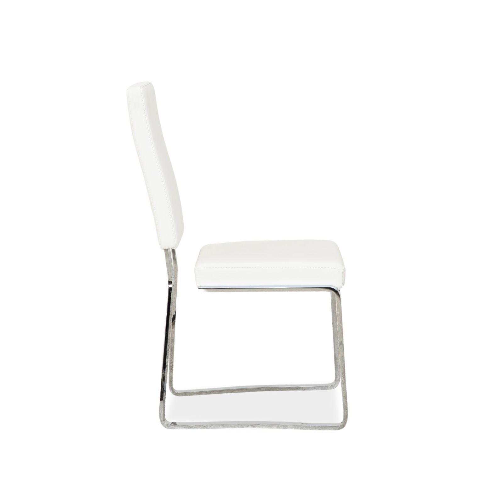 photo for sale Lot de 8 chaises Bacher en cuir, blanc et crème, pour salle à manger
