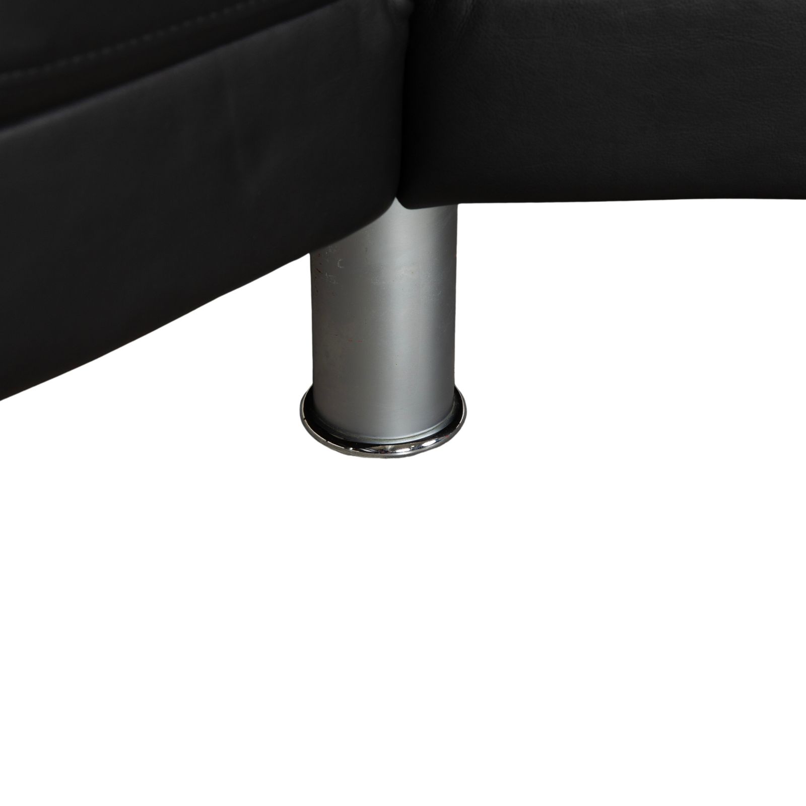 photo furniture Rolf Benz hoekbank leer zwart hoofdsteun