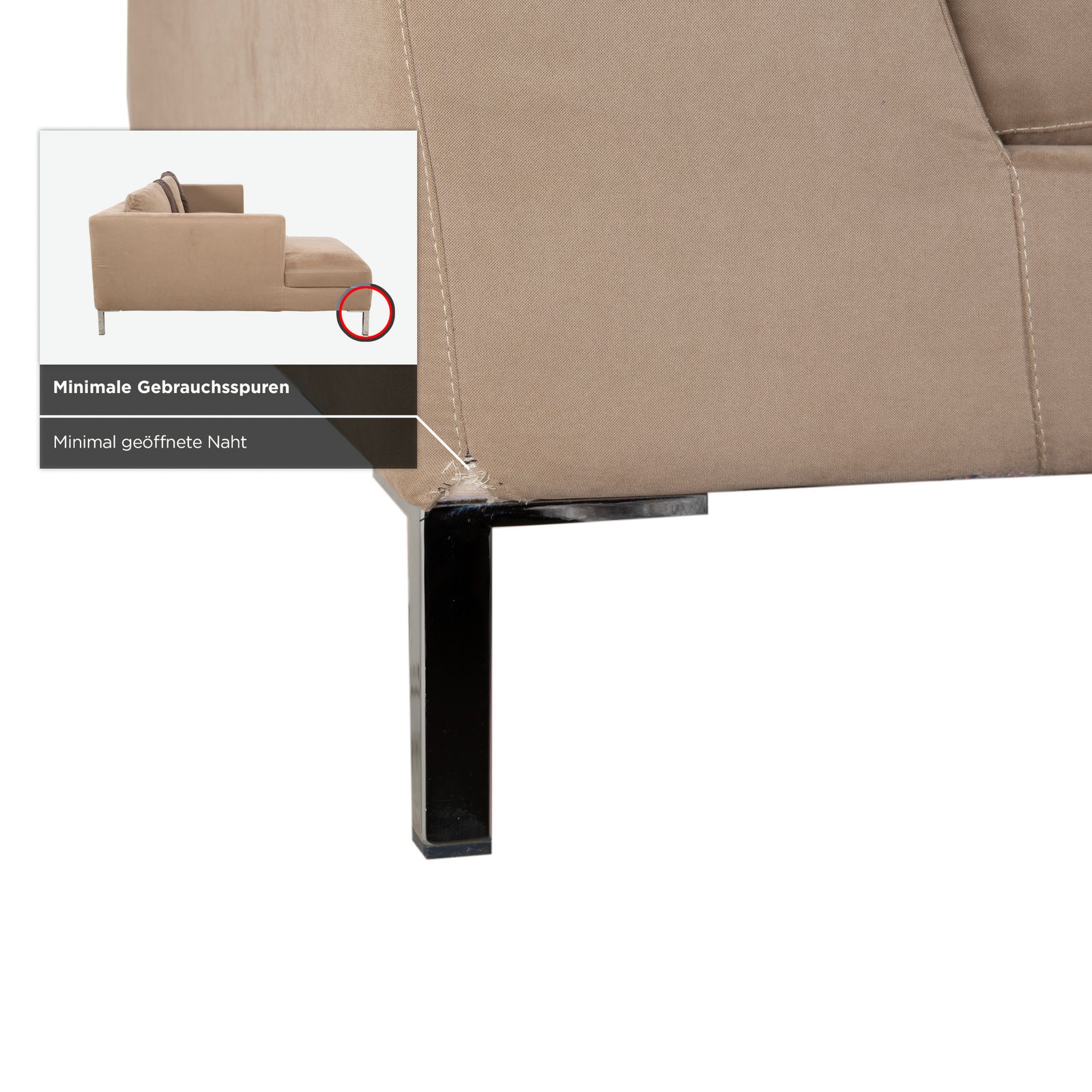 La Nouva Casa Luca Fabric Corner Sofa Beige photo vintage