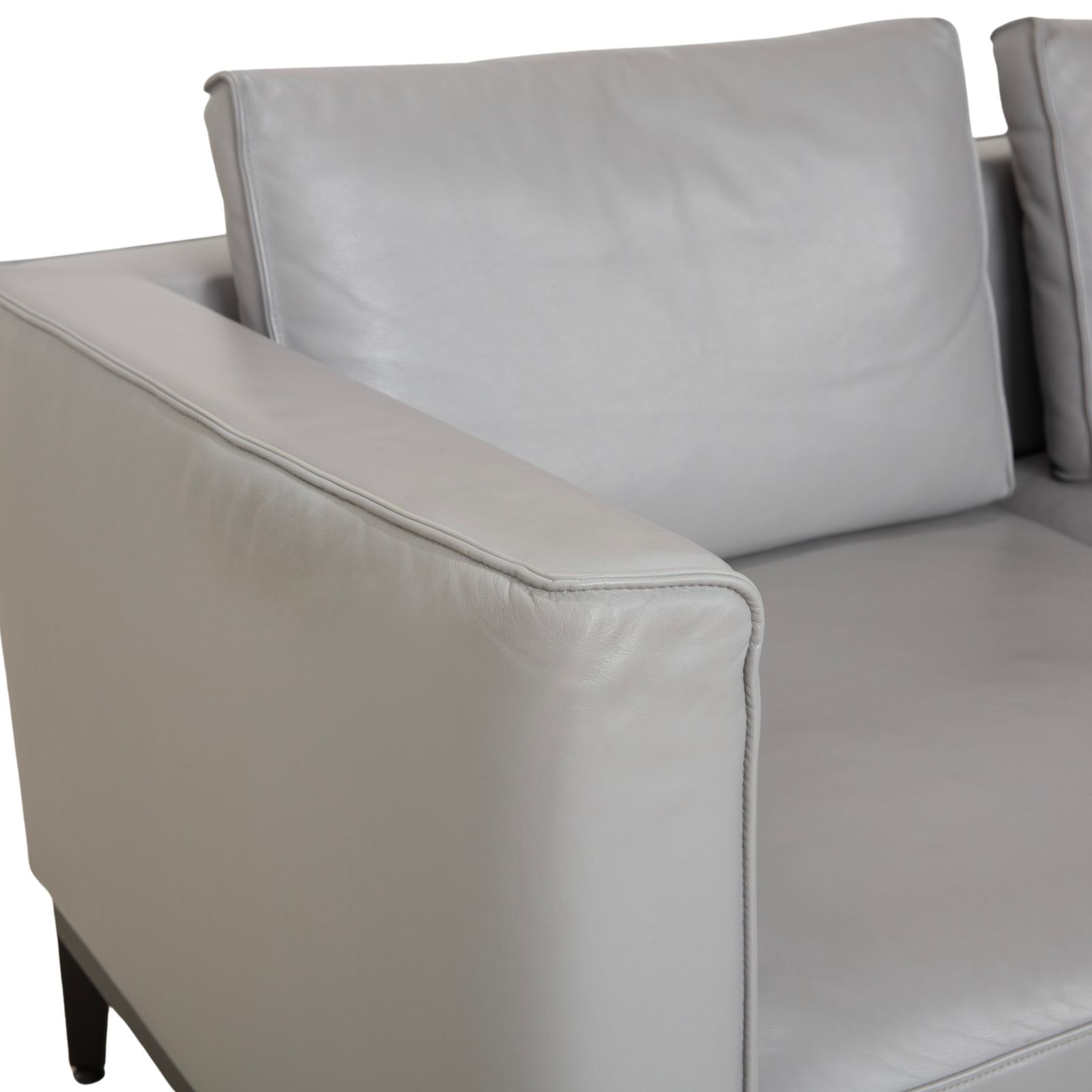 photo furniture Canapé 2 places Rolf Benz en cuir gris, avec fonction manuelle
