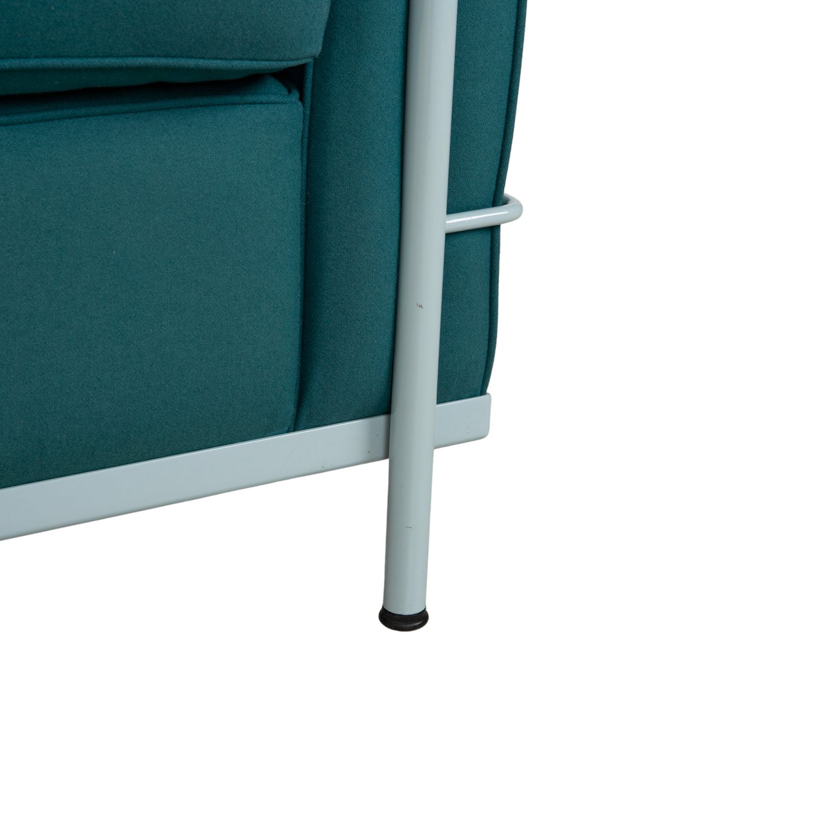 Cassina Le Corbusier Lc 2 Fabric Armchair Blue Petrol Bauhaus photo vinterior