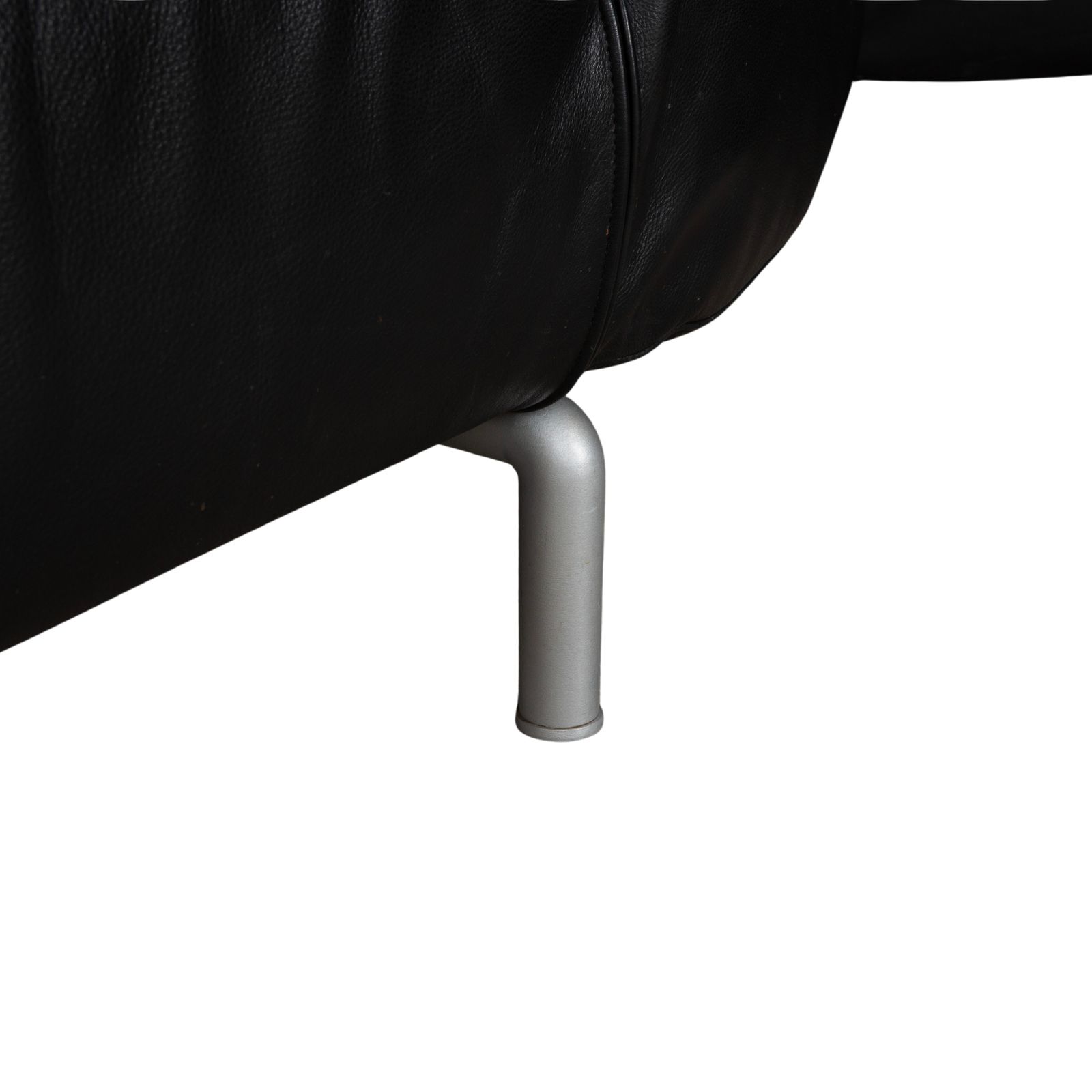 Cassina Met 250 Leren Hoekbank Zwart Zilveren Poten photo 5477.0