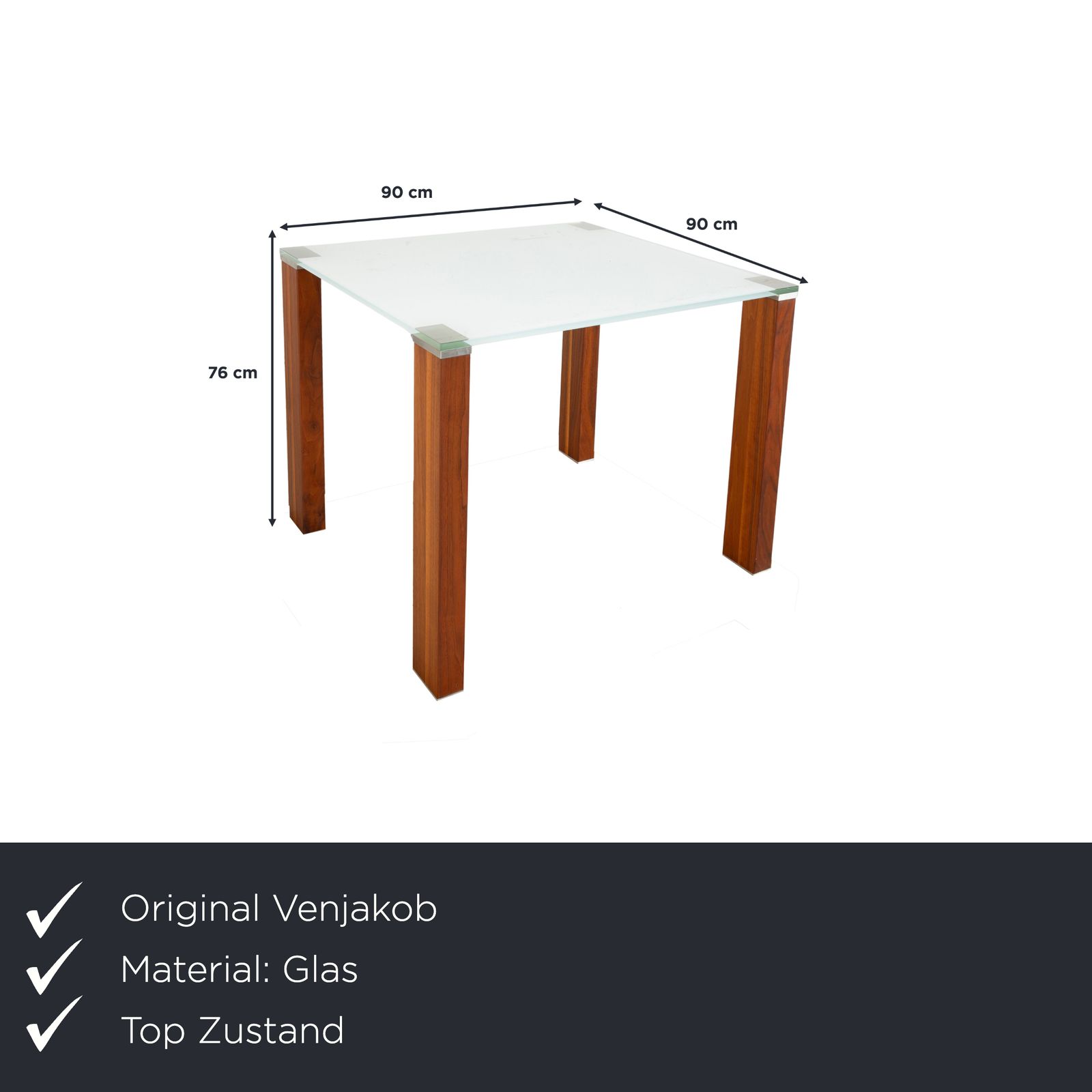 Table à manger Venjakob Let's Go Glass en bois brun photo furniture