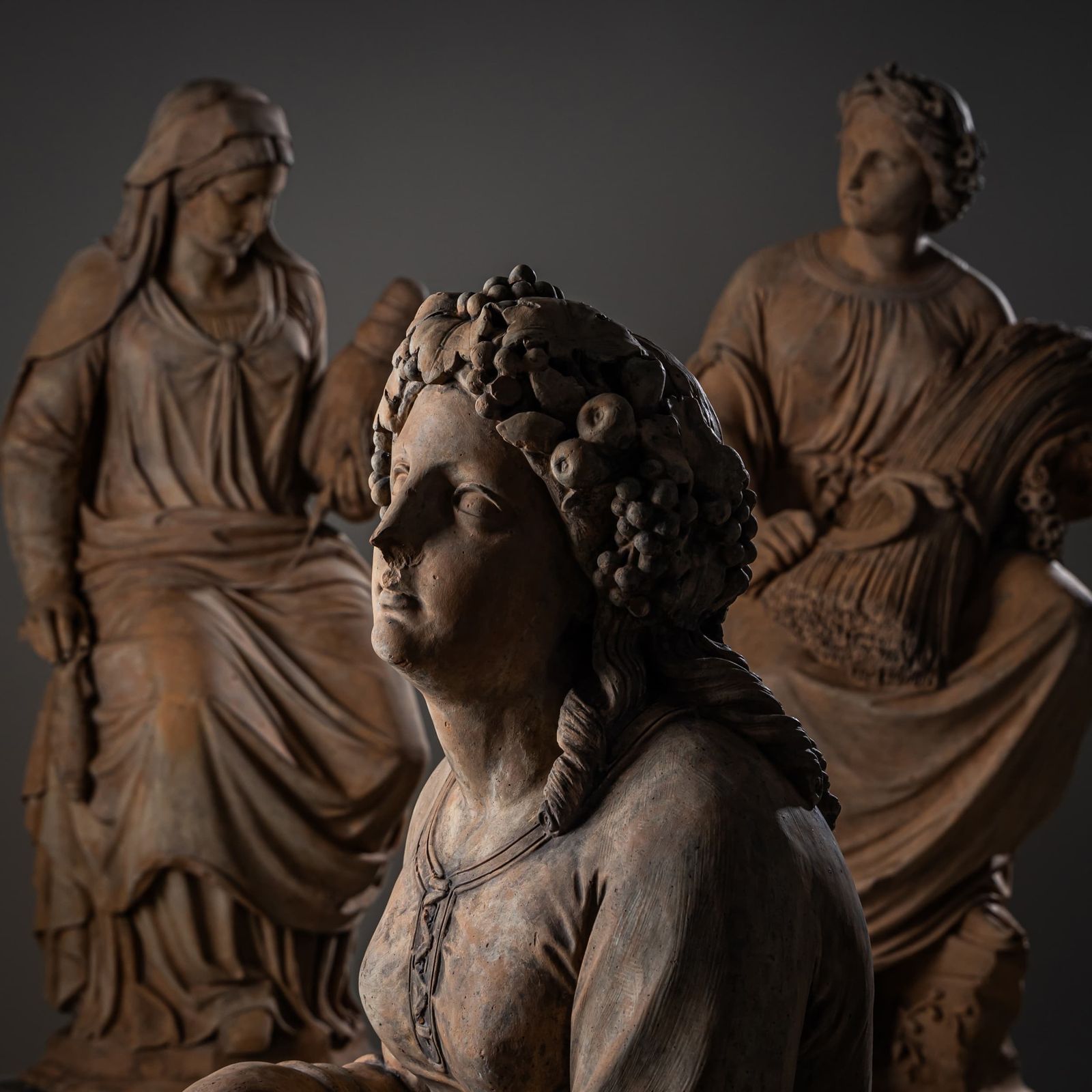 Zomer, Herfst En Winter – Terracottasculpturen, Gesigneerd En Gedateerd Door Franz Melnitzky, 1855 photo Kunst