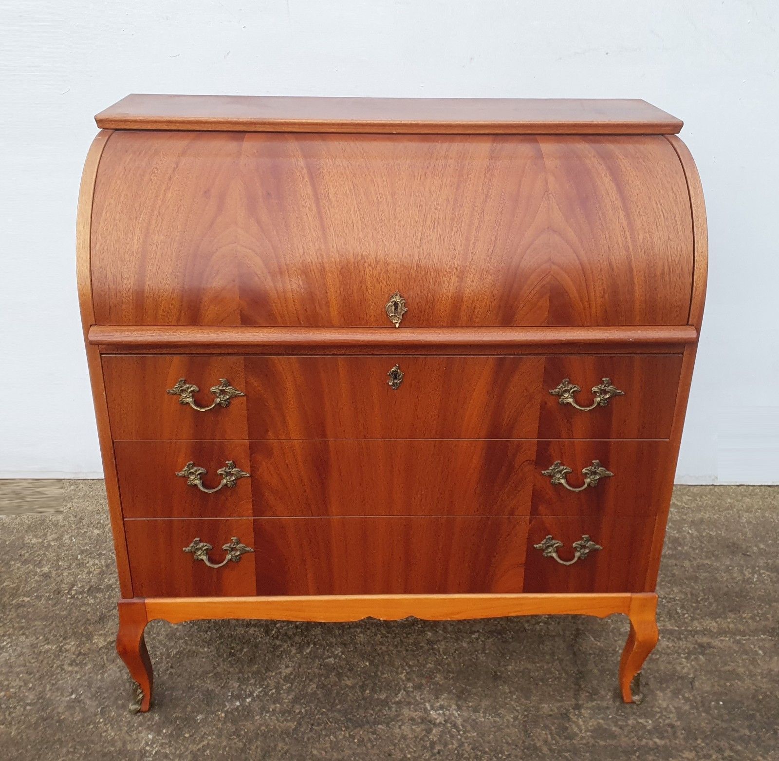 photo for sale Mid Century 1960s Roll Top Teak Bureau / Desk By Egon Ostergaard