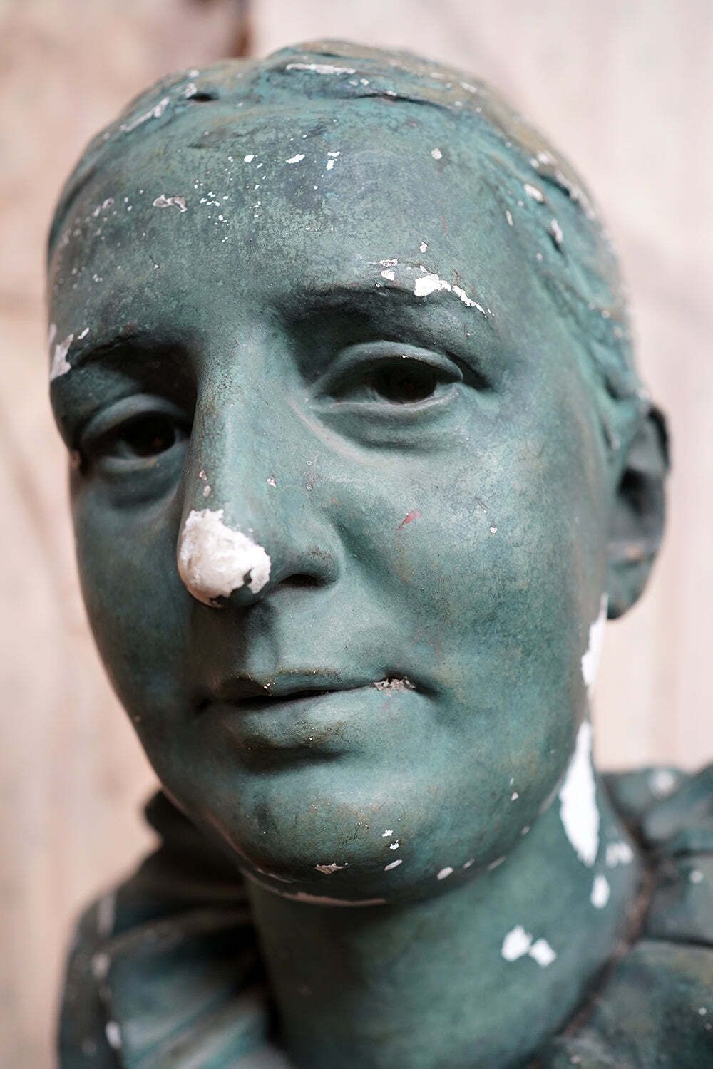 An Early 20thc Green Painted Plaster Bust Of A Lady C.1900 20 photo 680.0
