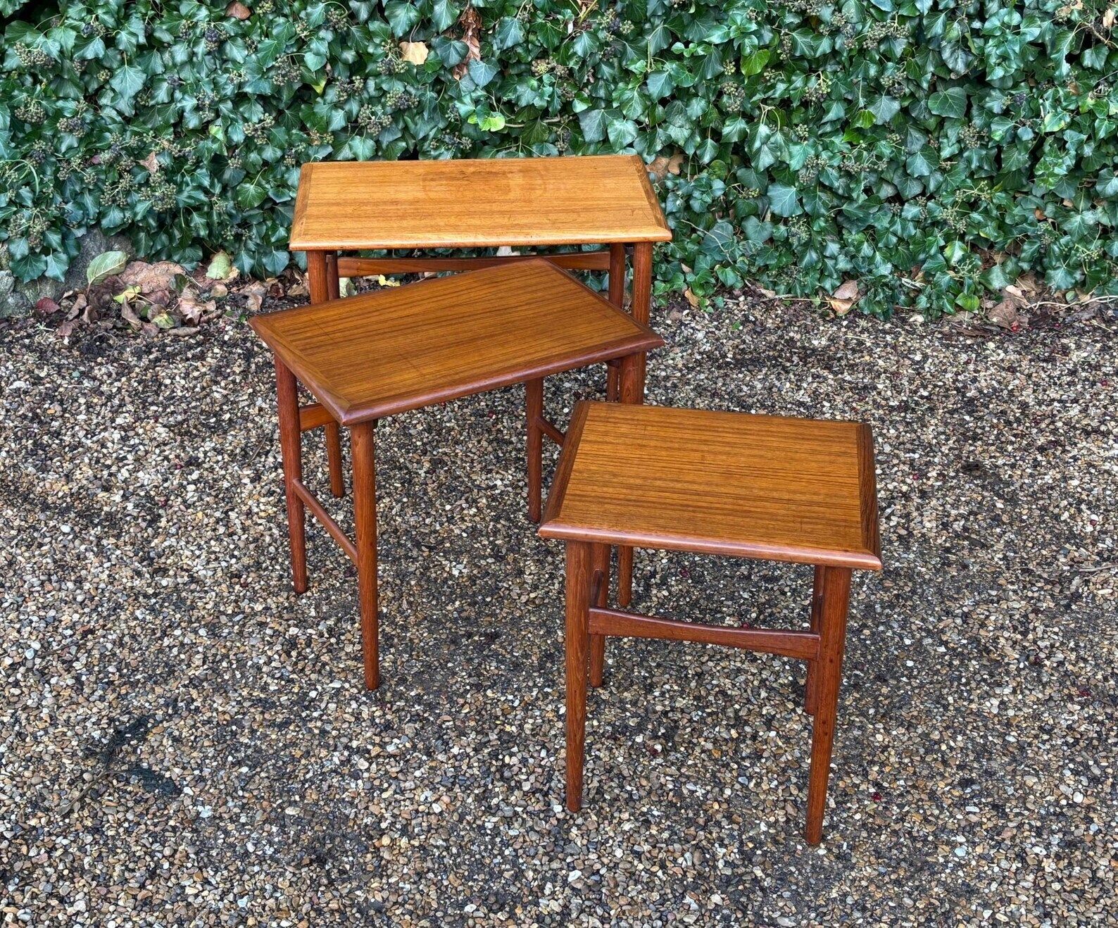 Vintage 1960’s Kai Kristiansen Teak Nest Of Tables photo 360.0