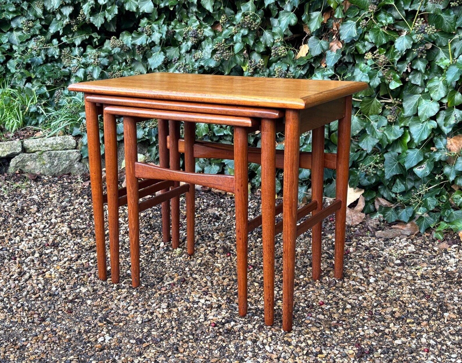 photo vinterior Vintage 1960’s Kai Kristiansen Teak Nest Of Tables