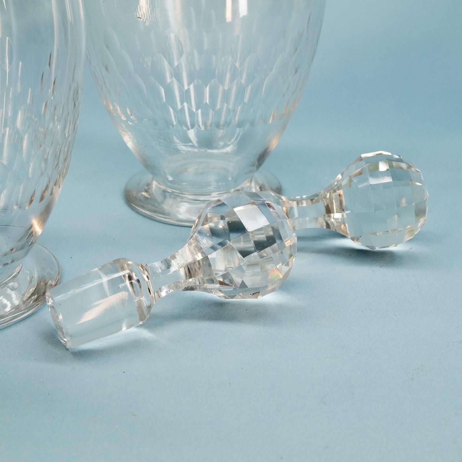 Pair Of Antique French Decanters photo vintage