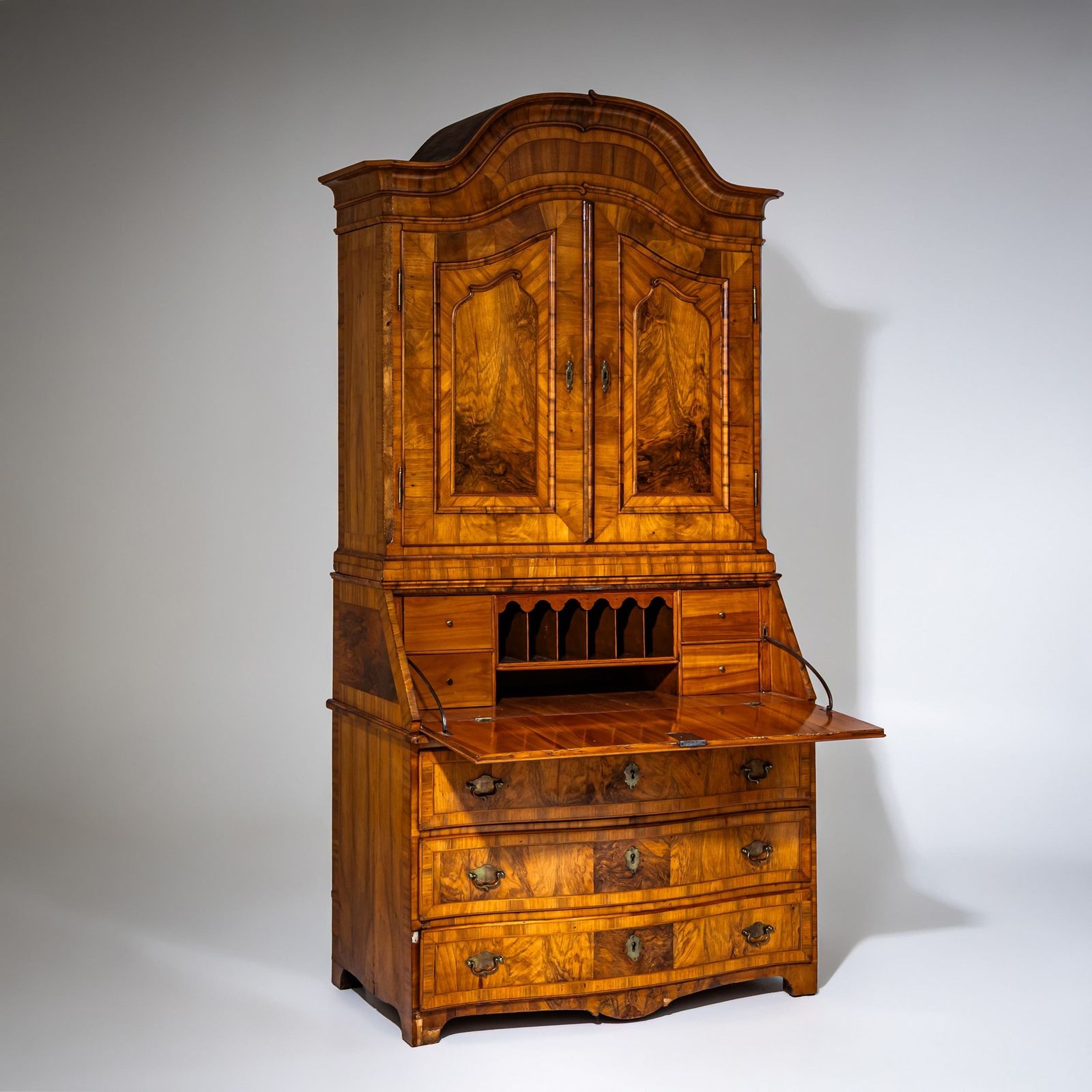 Baroque Secretary In Walnut, 18th/19th Century photo furniture