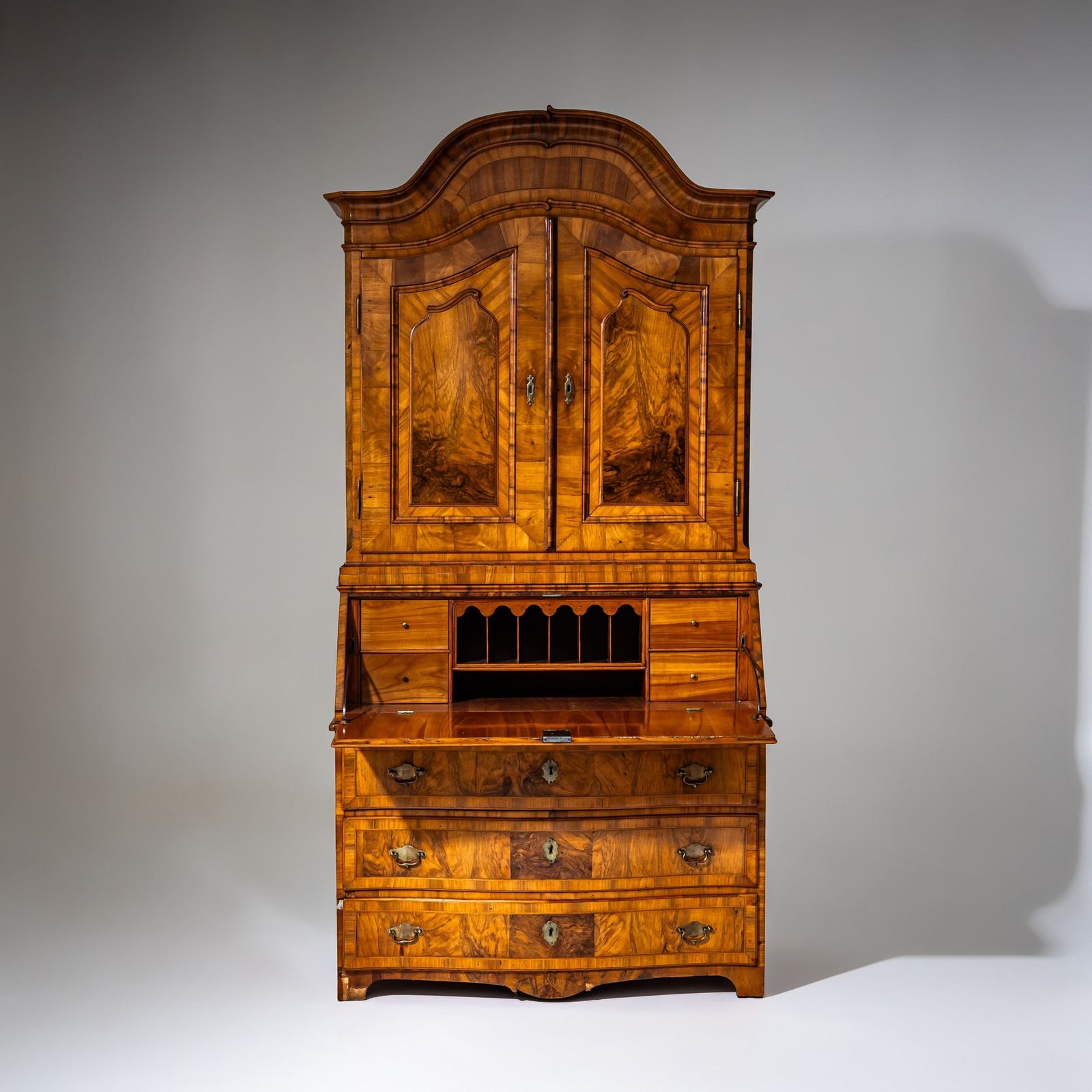 Baroque Secretary In Walnut, 18th/19th Century photo for sale
