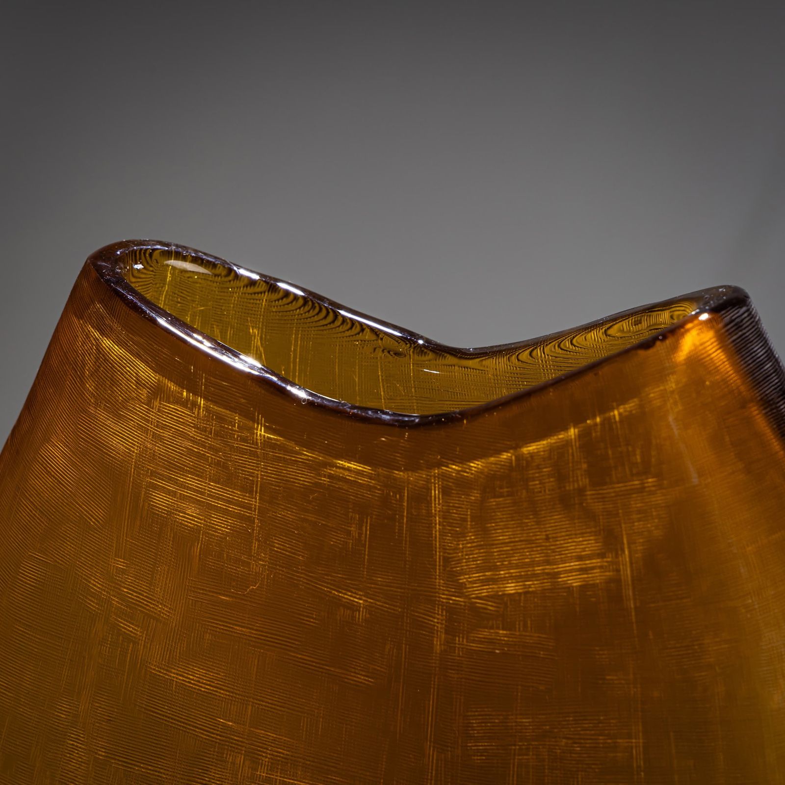 Amber Glass Vase, Italy, 1960s/70s photo Home Decor
