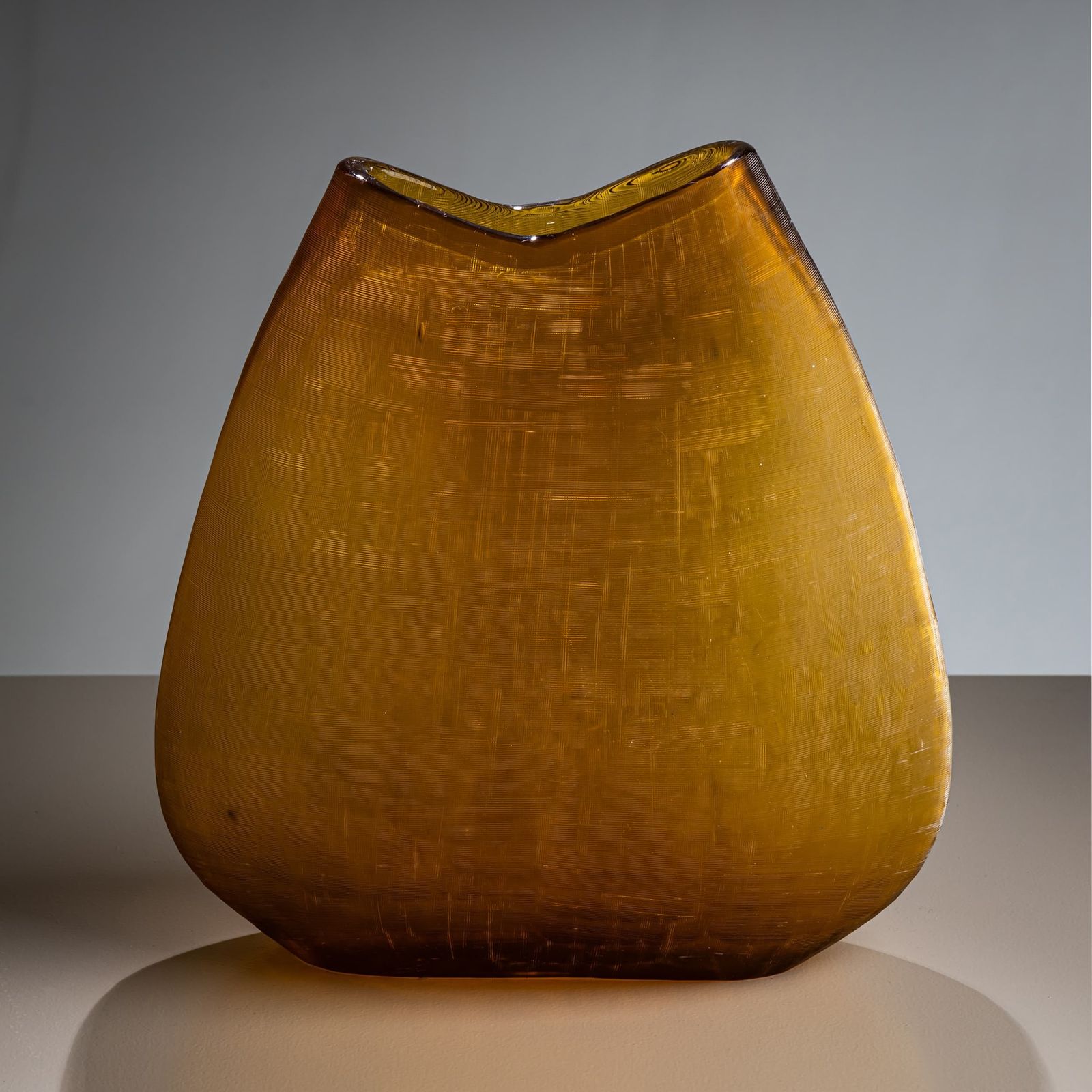 Amber Glass Vase, Italy, 1960s/70s photo 1050.0