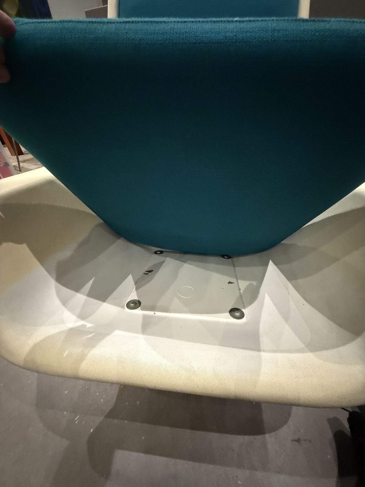 Vintage Robin Day For Hille 1970s Lounge Chair Iconic British Design   Cream And Teal photo vintage