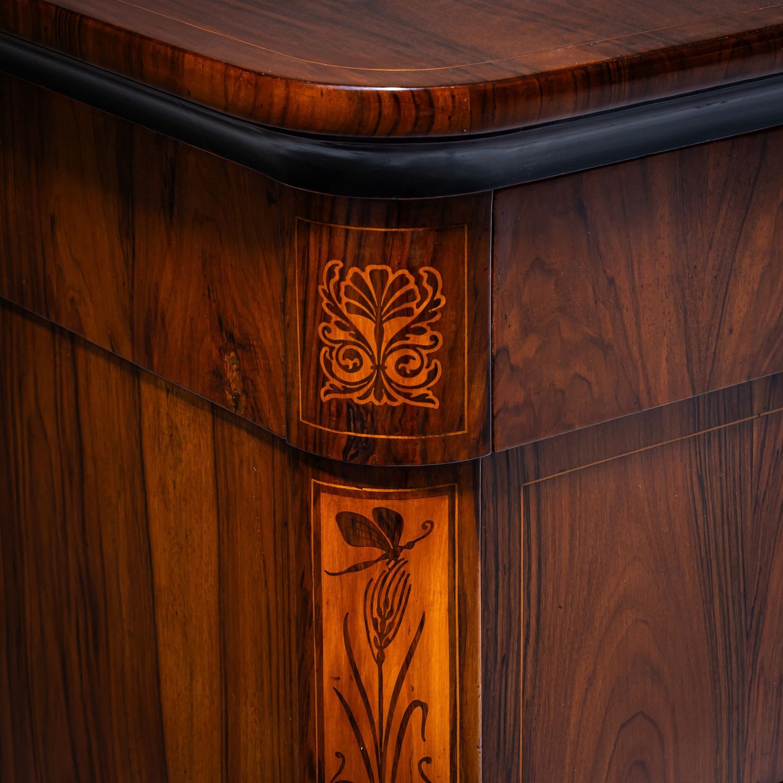 Furniture Biedermeier Chest Of Drawers With Marquetry, Italy, 19th Century photo