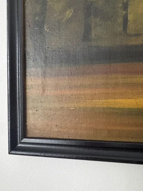 70s Oil Painting  Autumnal Framed Treescape By K.Mangword photo buy