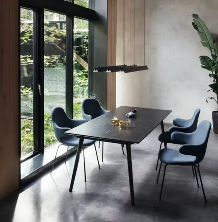 Beautiful Designer Table (&Tradition Sk5) & West Elm 6 Chairs (Holland Dining) Set Rrp £3800 photo furniture
