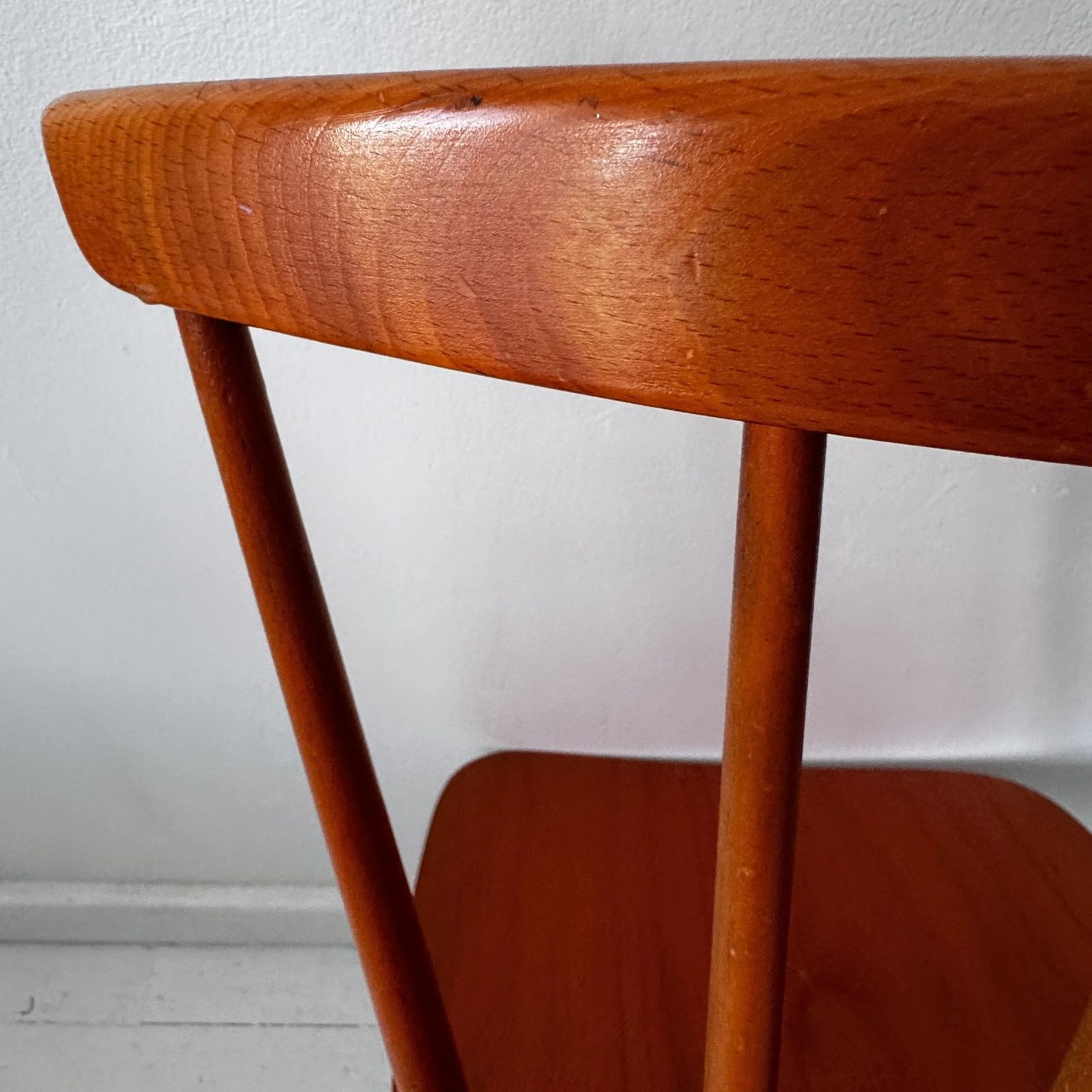 C92 Orange Wood Chair By Kandya Frank Guille Orange photo for sale