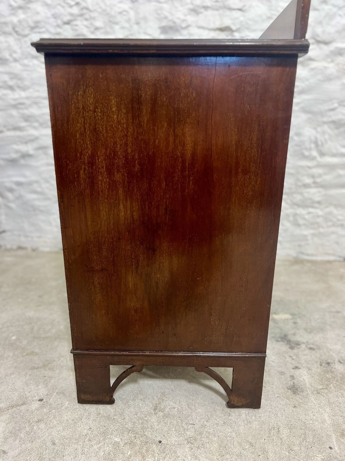 425.0 Antique Mahogany Chest Of Drawers Original Handles Vintage Solid Wood Georgian photo