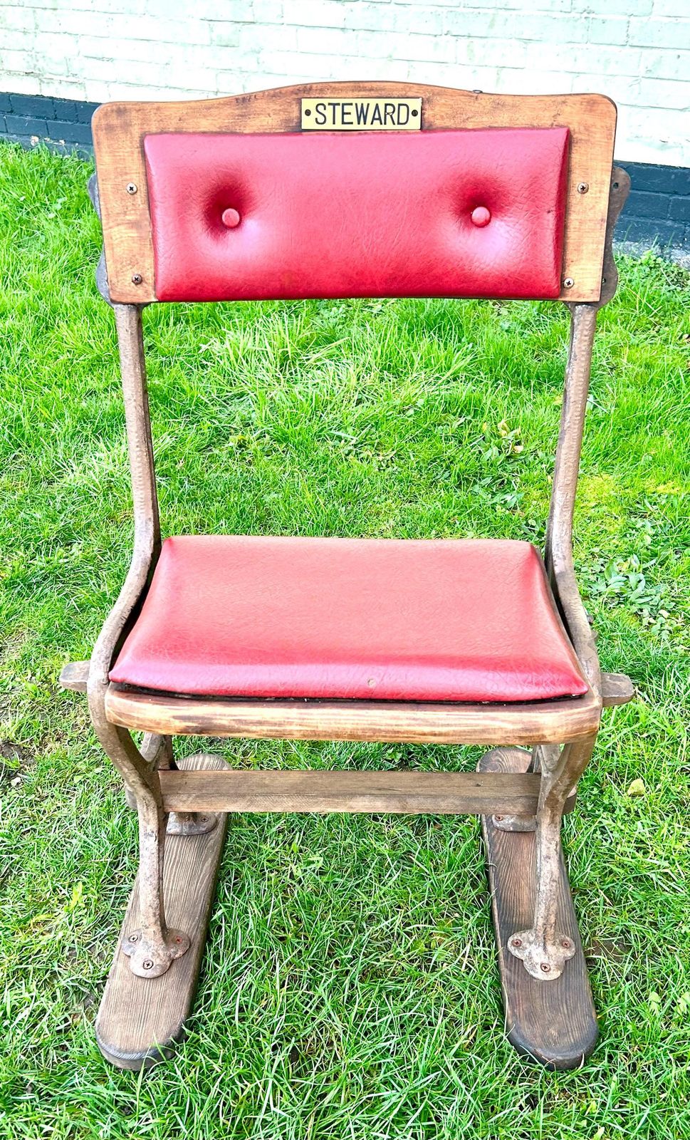 Vintage One Seater Folding Theatre Cinema Chairs Antique Industrial Retro Hall Hallway Opera Stacking Art Deco photo Furniture