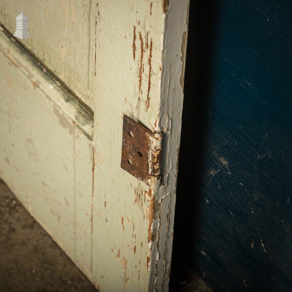 Six Panel Door, Green And White Distressed Paint photo buy