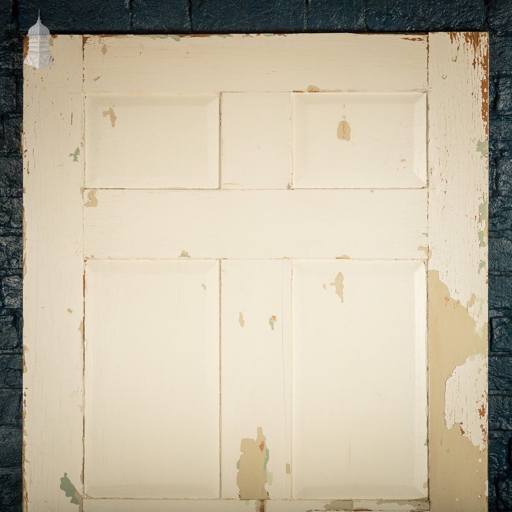 photo for sale Six Panel Door, Green And White Distressed Paint