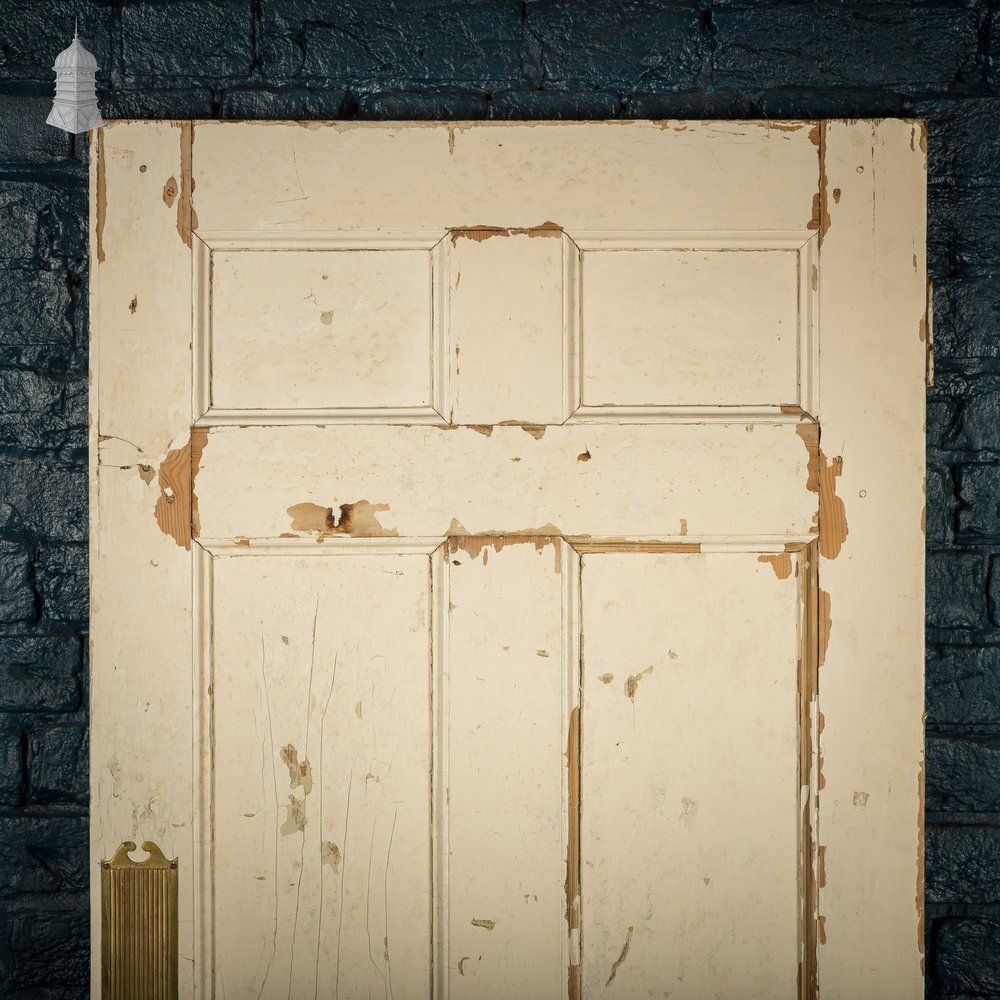 photo for sale 6 Panel Door, Moulded Panels With Distressed Green Paint