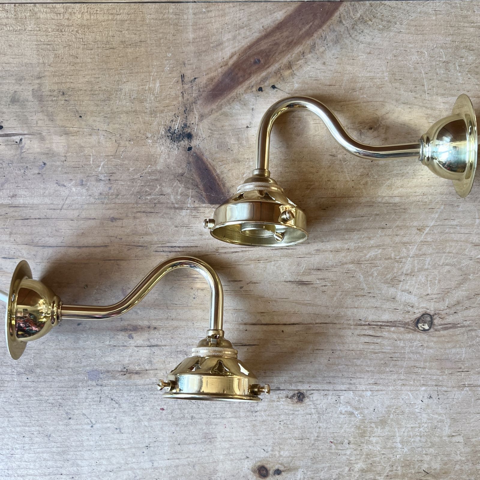 Newly Made Polished Brass Wall Light Arms photo Lighting