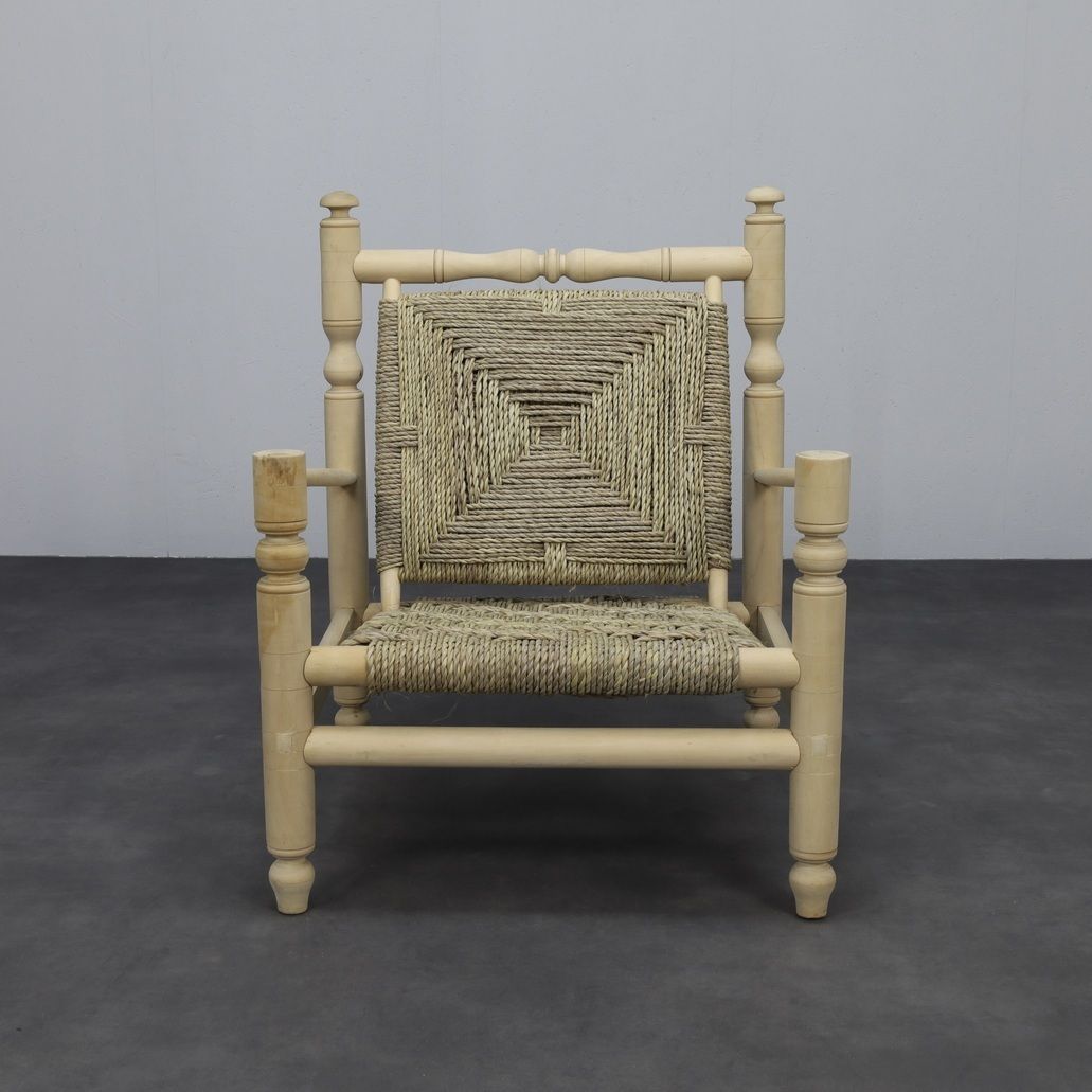 Low Rope Armchair, France, 1970s photo furniture