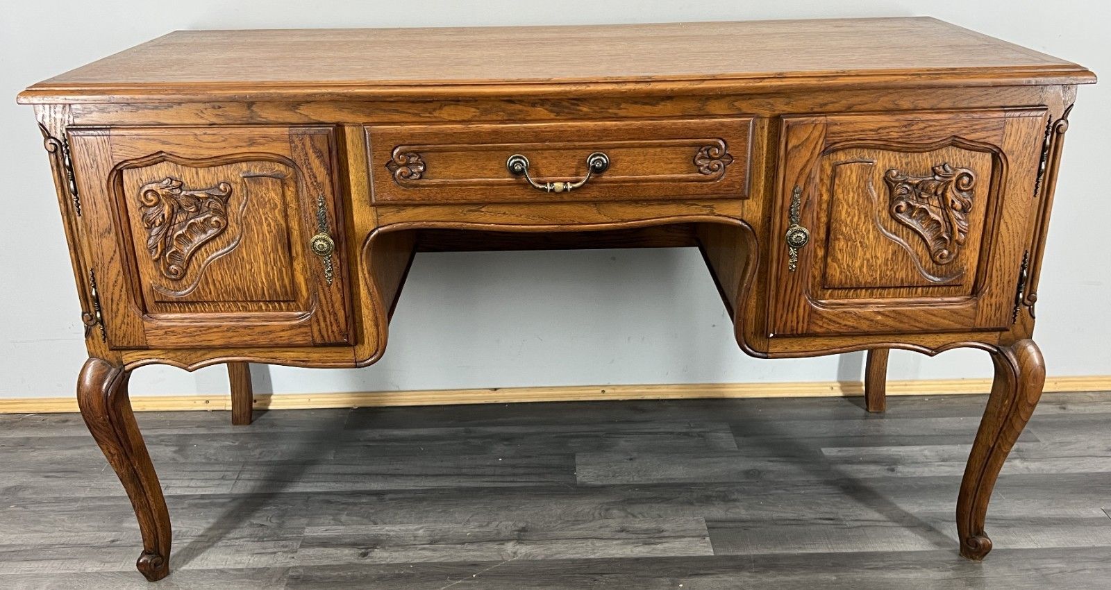 Cabinet Vintage French Louis XIV Oak Sideboard With Carved Cupboard Lot 4575 photo furniture