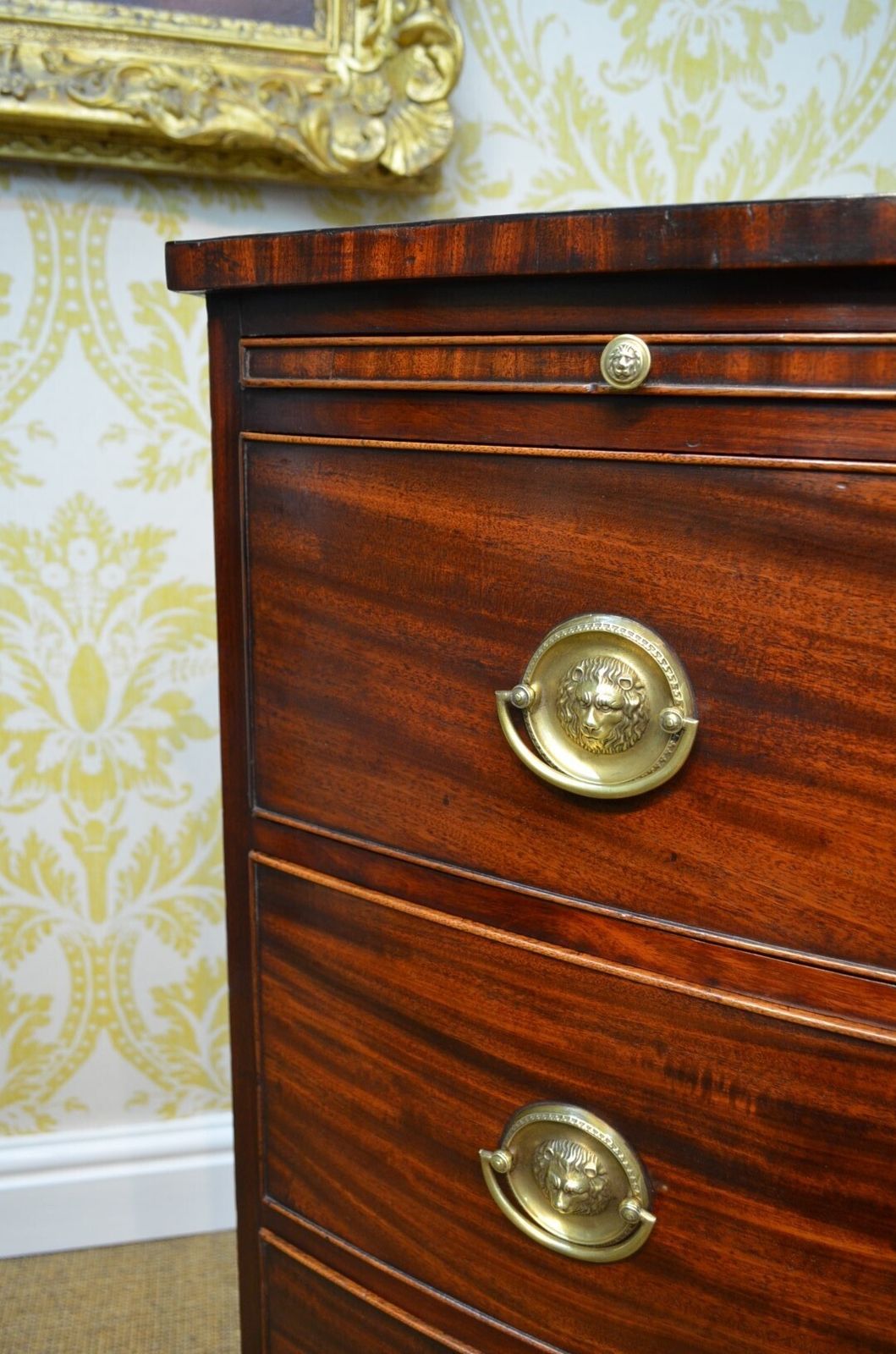 A Beautiful Regency Mahogany Bowfronted Chest Of Drawers photo 2150.0